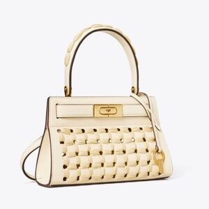 Tory Burch Lee Radziwill Petite Bag with extra shoulder strap - cream